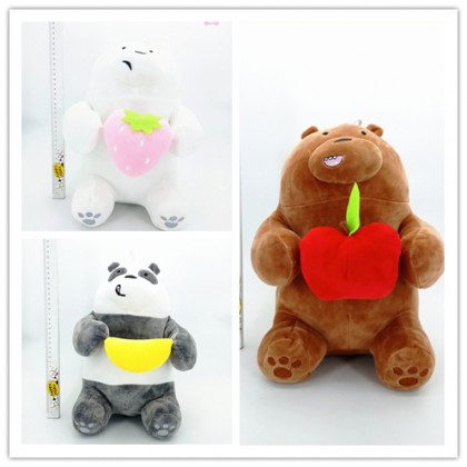 Fruit We Bare Bears SoftToys/PlushToys/KidsToys 25-35cm 抱水果三只熊/咱们裸熊太空棉娃娃玩具公仔25厘米-35厘米 